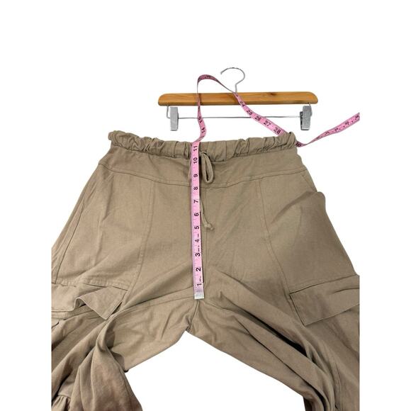 Free People Beach Wide Leg Cargo Pull On Beach Pants Cotton Womens Medium - Picture 7 of 8